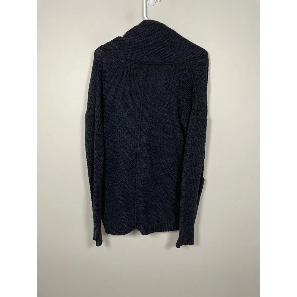 Lululemon Post Practice Cardigan in Black Athleisure Fall Cozy Relaxed Layering